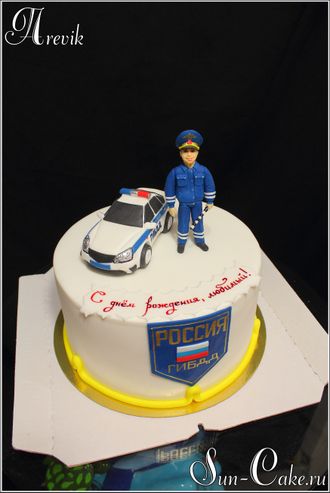 Торт для полицейского "ГИБДД" (4 кг.)