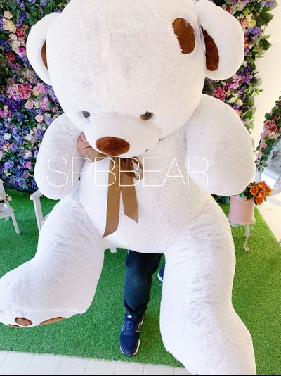 Огромный плюшевый мишка 200 см белый Тони