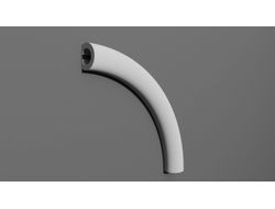 Угловой элемент DECOR-DIZAYN C4-DD634 к молдингу DD634, из дюрополимера, под покраску, 1шт