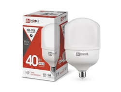 Лампа светодиодная ASD/InHome  высокомощн. E27  40W (3600lm) 4000К 4K 230V с адапт. E40 181x100 HP-PRO 1095