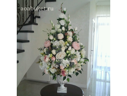 Высокая Композиция из искусственных цветов большая напольная - Триумф светлый № НВИ015