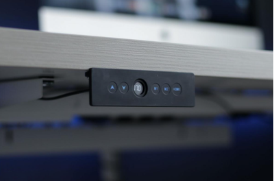 Стол Ergostol Terra на двух опорах электро-регулируемый с пультом, серая рама