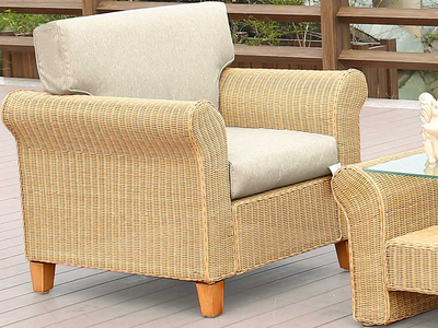Комплект мебели из иск. ротанга AFM-4018A Beige (кресло)