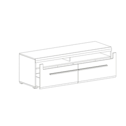 Ницца гостиная Тумба ТВ, 1598х516х520, дуб винтерберг