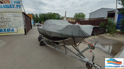 Тент на лодку ВОЛЖАНКА 5.0 FISH- 2020 (с леерами на носу)