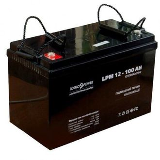 Гелевый аккумулятор LogicPower 100 Ач 12 Вольт AGM АКБ