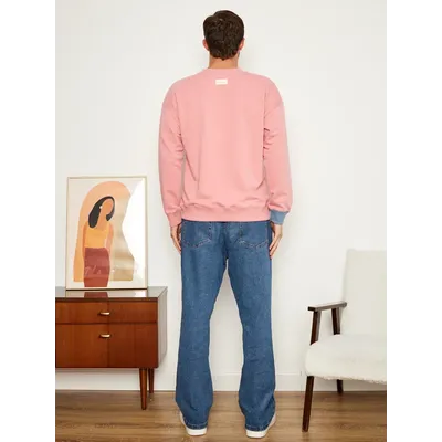 МУЖСКОЙ СВИТШОТ РОЗОВЫЙ "ЦВЕТОЧНЫЕ КЕДЫ"