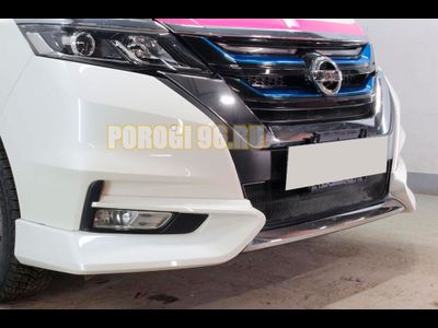 Защита радиатора Nissan Serena 2016-2019 black верх