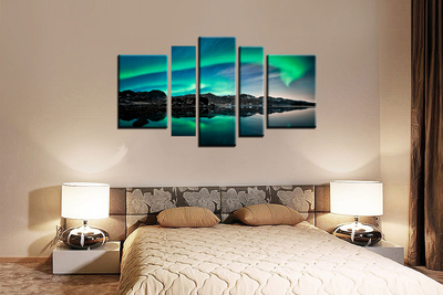 Модульная картина "Северное сияние"