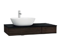 Модуль под раковину с выдвижным ящиком, Vitra Origin, 90 см, левосторонний, темный вяз, 65674