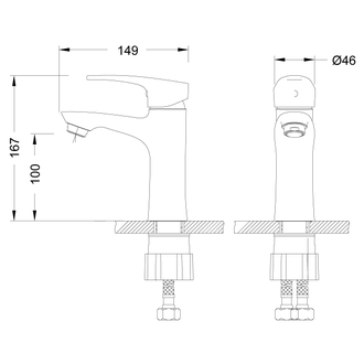 Смеситель для раковины Linara LM0406C