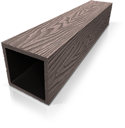 Столб опорный из ДПК серия SIMPLEX 100х100х3000мм 3D ВЕНГЕ