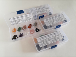 Коллекция минералов (10 образцов по 2-2,5 см) в пластиковой коробке 13*6,7*2 см, вес около 80 г №20128