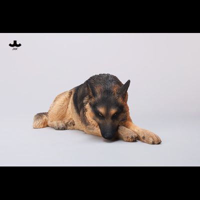 Немецкая овчарка (лежащая) - Коллекционная фигурка 1/6 Lying German Shepherd Figurine (JXK254A) - JXK