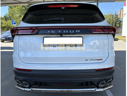 Защита заднего бампера двойная Папа Тюнинг d60/42 для JETOUR X70 Plus 2023-