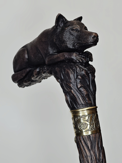 Трость "Волк на отдыхе"