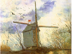 Картина обогреватель, репродукция Ван Гога Мулен де ла Галетт