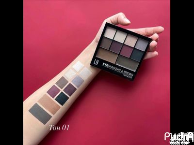 LN professional Набор для глаз и бровей тени и воск Pro Palette