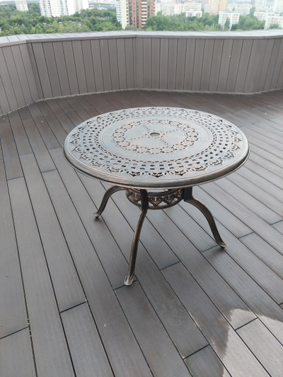 Круглый стол из литого алюминия Gera 100 см