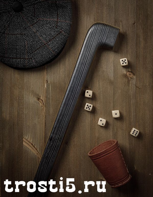 Боевая черная трость для самообороны "Бата"