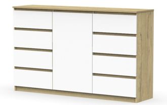 Комод Модерн-9 1600х400х980 Дуб бунратти /Белый