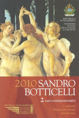 2 евро 500 лет со дня смерти Сандро Боттичелли, 2010 год