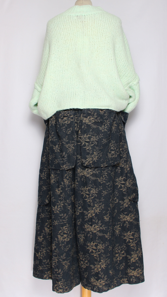 ДЖЕМПЕР КОРОТКИЙ "КИМОНО ШОВ СТОЙКА" широкий рукав морская волна, мятный до р.52