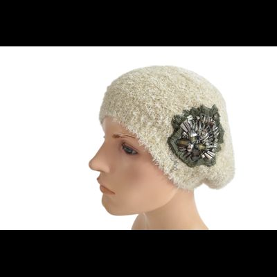 Берет Vizio 1528 BO белый стразы