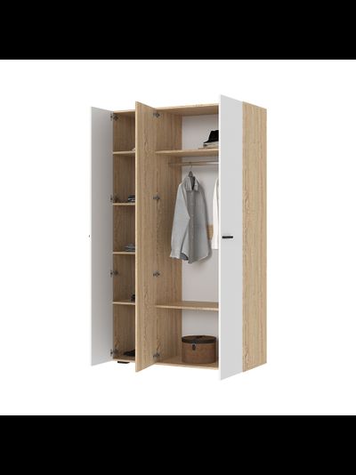 Санса ШК-03 Шкаф 3-х створчатый Сонома/Белый