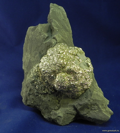 Пирит, конкреция в мергелистой глине. Россия. 150*130*60мм