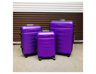 Комплект из 3х чемоданов King of King S,M,L Фиолетовый