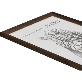 Рамка А4(21х30) деревянный багет, 1523, (темно-коричневый)