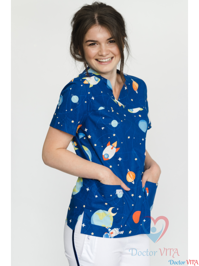 Блуза &quot;Космос&quot; для детских врачей