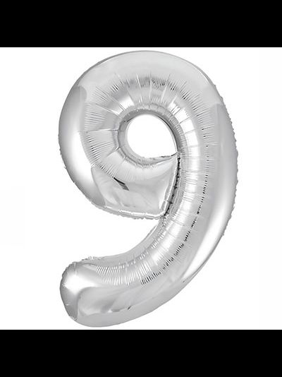 Фольгированный шар Цифра серебро
