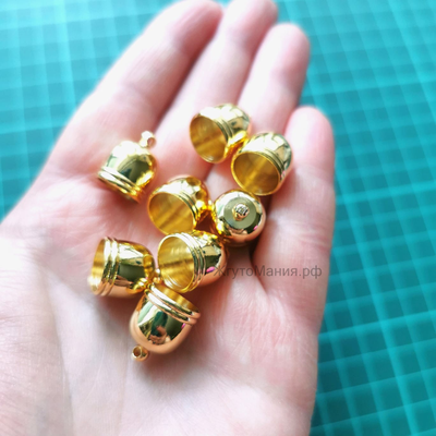 КОЛПАЧОК КЛЕЕВОЙ - 10,5мм - ЗОЛОТО (Позолота 24k)