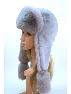 Ушанка "Норд" цвет серо- голубой + серый