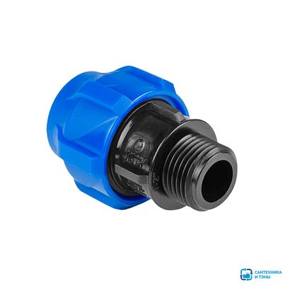 Муфта переход. ПЭ с нар. труб. резьбой 63х2'' (обж.)