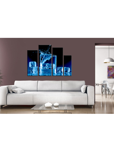 Модульная картина "Кубики освежающего льда"