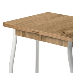 Дуэт 4 Стол обеденный 600*800 раскладной дуб вотан/белый муар 1.1