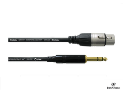 Фото микрофонного кабеля Cordial CFM 6 FV XLR female/джек стерео 6.3мм