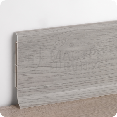 Плинтус Vilo Linela из ПВХ 408 Дуб Брисбен с мягким краем 16х80х2000 мм.