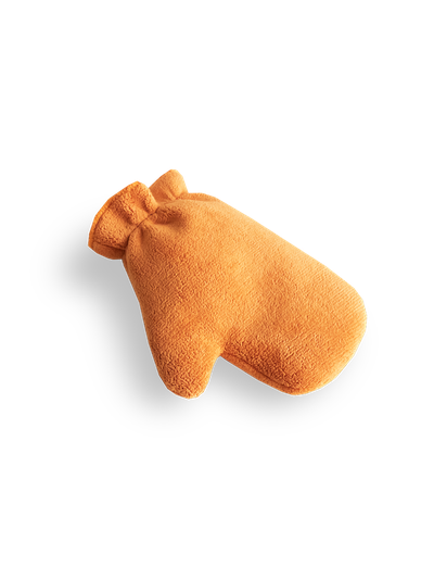 Микрофибровая рукавица для химчистки и уборки авто оранжевая AU-238