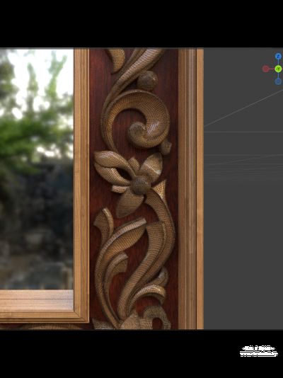 Резная рама для зеркала, stl model