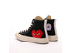 Кеды Converse Play Comme Des Garçons черные  высокие