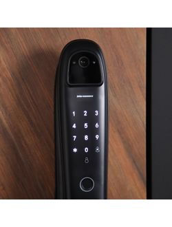 Стальная дверь   Plata с зеркалом (биометрический замок Smart lock DZ 888)