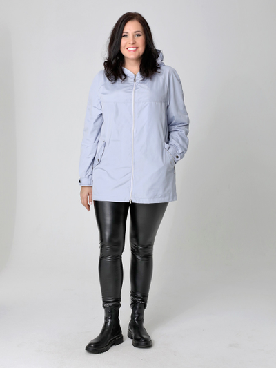 Ветровка жен. ДВ 24146 серо-голубой