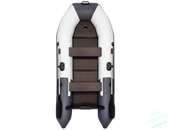 Лодка ПВХ Мастер Лодок Таймень NX2850CKK Слань-книжка киль "Комби" Св.Серый / Графит