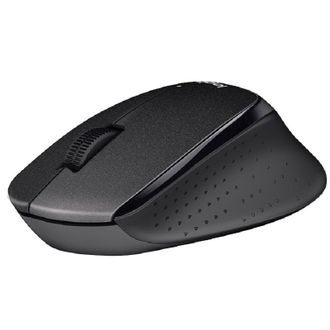 Беспроводная мышь компьютерная Logitech B330, бесшумная, черная