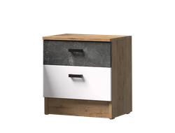 Тумба прикроватная АДЕЛЬ Дуб Вотан-Белый гладкий