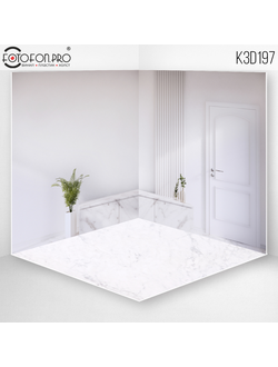 Фотофон 3D пазловый «Белая комната с дверью»